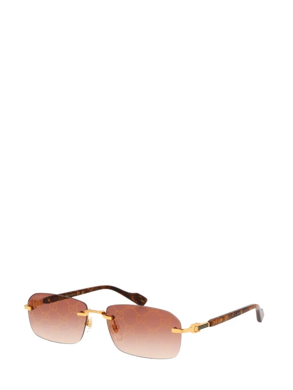 Gucci monogram rimless sunglasses